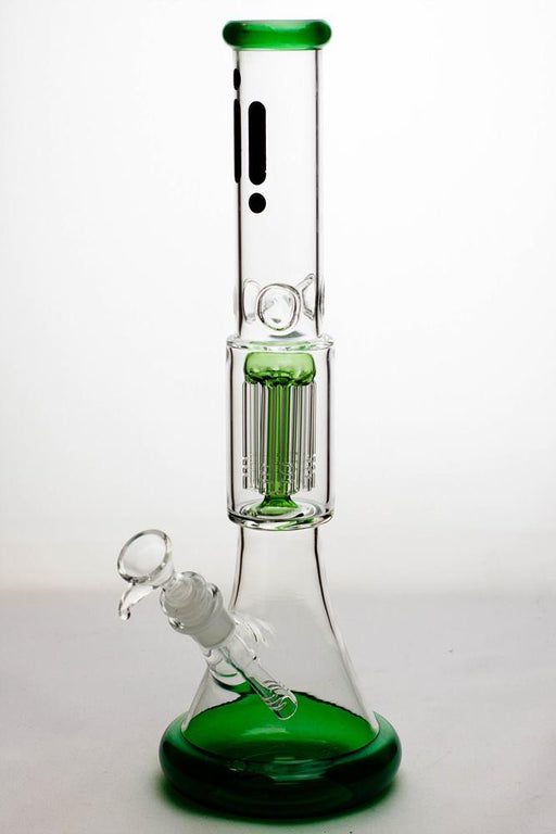 14" infyniti 8-arm percolator colored bottom beaker Bong Beaker Bong ONE Green-4411