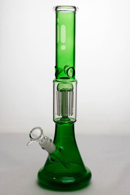 14" infyniti 8-arm percolator colored tube beaker Bong Beaker Bong ONE Green