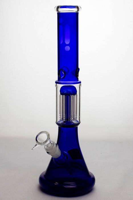 14" infyniti 8-arm percolator colored tube beaker Bong-Blue - One Wholesale