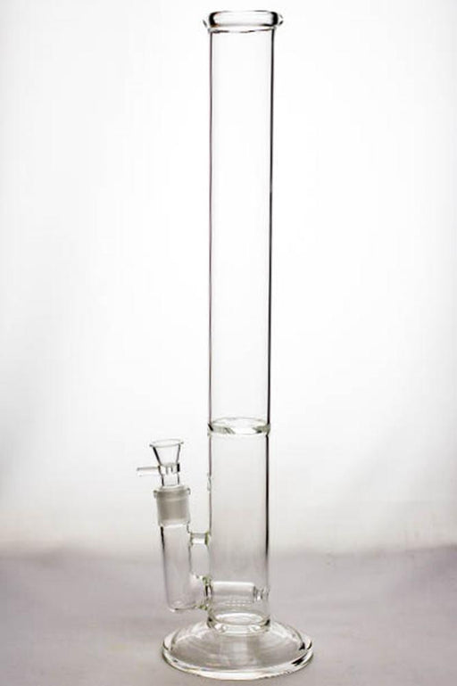 19.5 in. clear tube inline diffuser glass water bong with carb Straight Tube Bong ONE