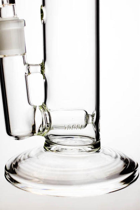 19.5 in. clear tube inline diffuser glass water bong with carb- - One Wholesale