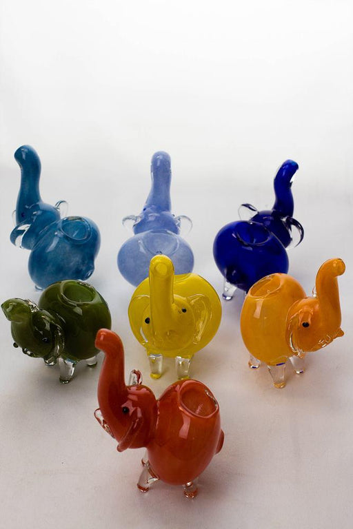 Standing elephant solid color glass hand pipe Glass Pipe ONE