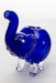 Standing elephant solid color glass hand pipe- - One Wholesale