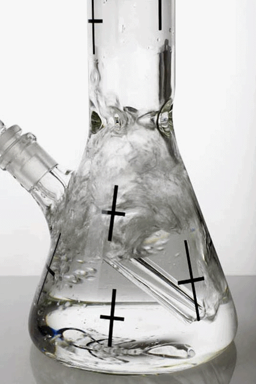 17" infyniti glass cross symbol printed beaker water bong Beaker Bong ONE