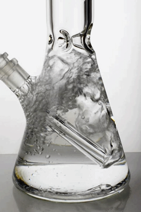 16 in. infyniti glass clear glass beaker  water bong- - One Wholesale