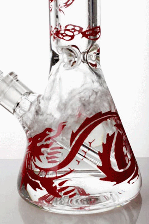 12" Dragon artwork 9 mm thick glass beaker bong Beaker Bong ONE