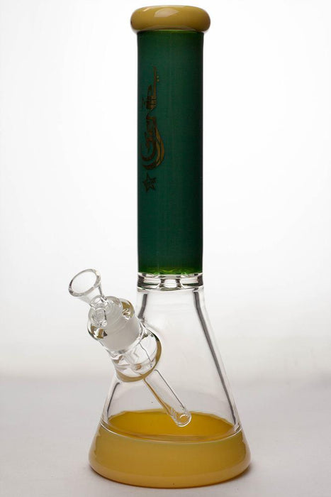 13 in. Genie two tone 9 mm glass beaker water bong-YL-JD - One Wholesale