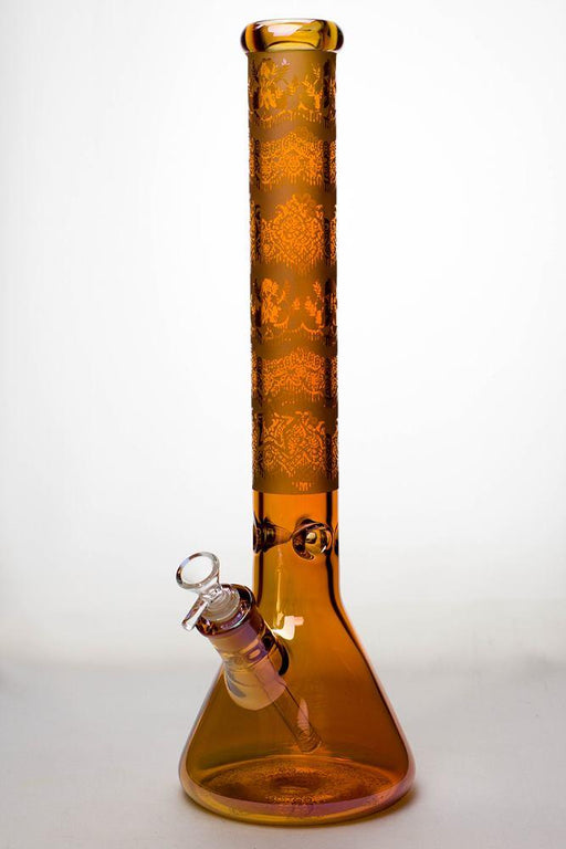 17 in. Genie Metallic 7 mm graphic glass beaker bong Beaker Bong ONE Red