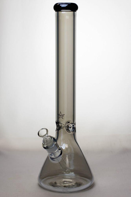 17 in. Genie Metallic 7 mm glass beaker bong Beaker Bong ONE Silver