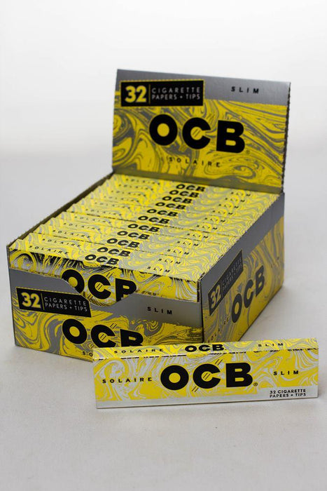 OCB Solaire slim rolling paper + Tips- - One Wholesale