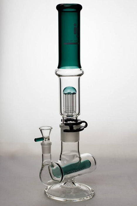 17" infyniti 8-tree and inline diffuser detachable water bong-Teal - One Wholesale