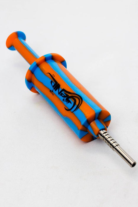 Mixed color Silicone syringe shape nectar collector-OR-BL - One Wholesale