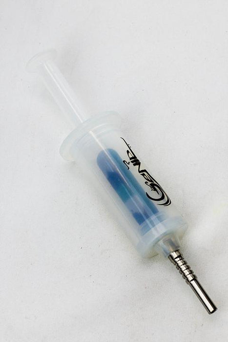 White silicone syringe shape nectar collector-GY-GR-BK - One Wholesale