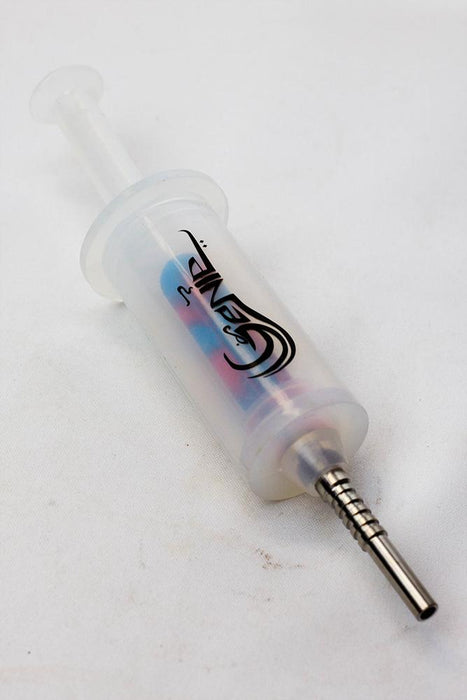 White silicone syringe shape nectar collector-BL-OR - One Wholesale