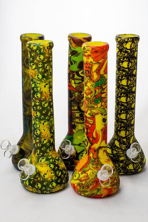 13" Detachable yellow silicone tube beaker water bong Silicone Bong ONE