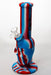 11" Genie Detachable mixed color silicone skull water bong-RD/BL - One Wholesale