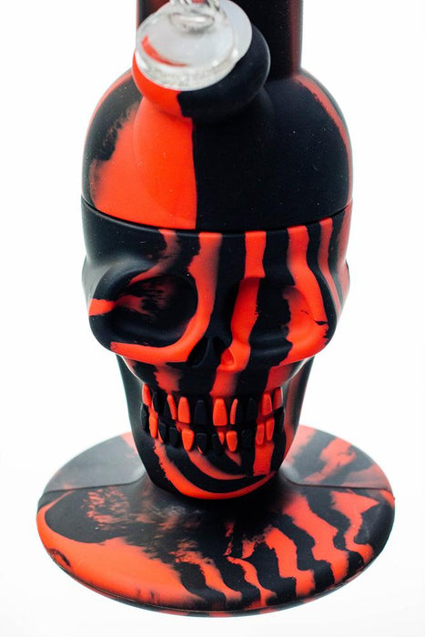 11" Genie Detachable mixed color silicone skull water bong- - One Wholesale