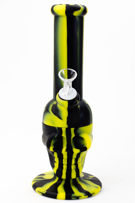 11" Genie skull multi colored detachable silicone water bong- - One Wholesale