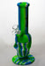 11" Genie Detachable mixed color silicone skull water bong-GR/BL - One Wholesale