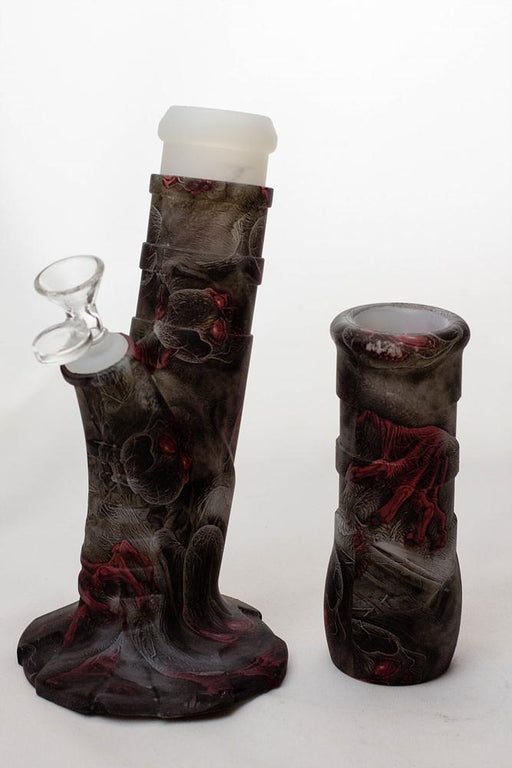 13" Detachable silicone white straight tube water bong Silicone Bong ONE