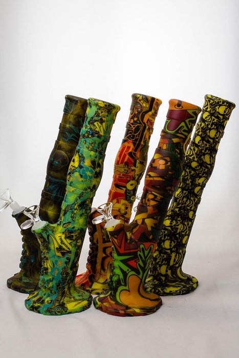 13" Detachable silicone yellow straight tube water bong Silicone Bong ONE