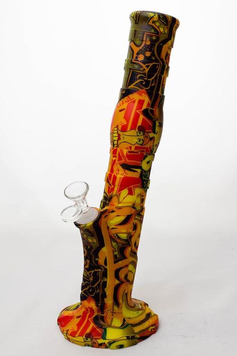 13" Detachable silicone yellow straight tube water bong Silicone Bong ONE