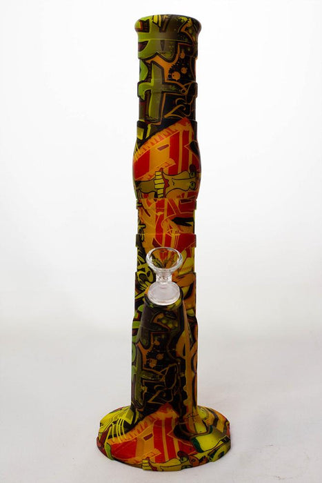 13" Detachable silicone yellow straight tube water bong Silicone Bong ONE