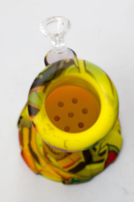 13" Detachable silicone yellow straight tube water bong Silicone Bong ONE