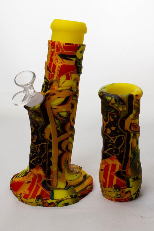 13" Detachable silicone yellow straight tube water bong Silicone Bong ONE