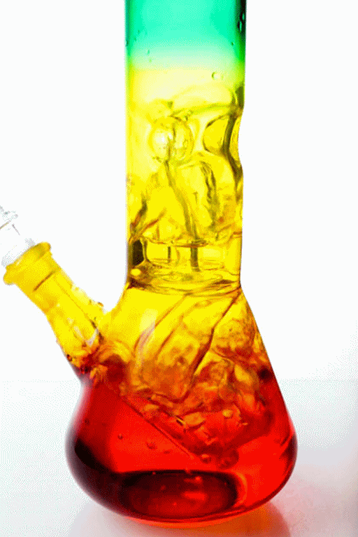 8" rasta single dome percolator beaker water bong Beaker Bong ONE