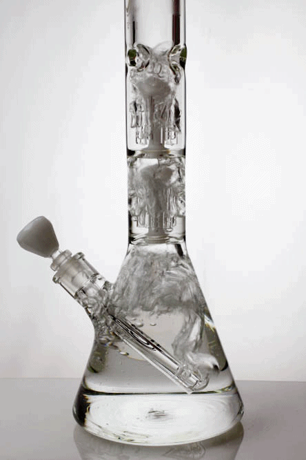 24" genie double 6 arms heavy glass water beaker bong Beaker Bong ONE