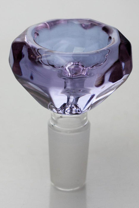 Diamond cutting shape wide glass bowl Bowl · Banger · Oil Burner ONE Purple 14 mm female joint