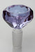 Diamond cutting shape wide glass bowl-Purple - One Wholesale