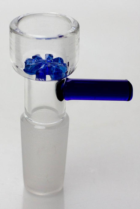 Built-in Glass Screen bowl for 14 mm joint-Blue - One Wholesale