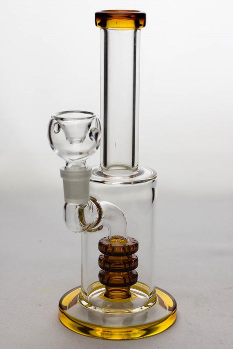 8" triple stacked shower head diffuser bong-Amber - One Wholesale