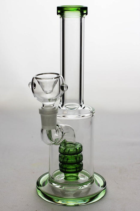 8" triple stacked shower head diffuser bong-Green - One Wholesale