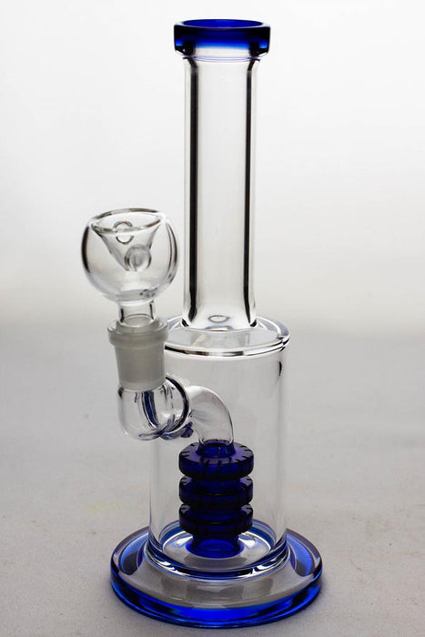 8" triple stacked shower head diffuser bong-Blue - One Wholesale