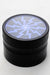 Black Aluminium 4 parts grinder with color acrylic window-Blue - One Wholesale