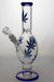 12" leaf printed oval shape glass water bong-Blue - One Wholesale
