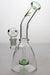 10 inches flat cylinder diffused bent neck bubbler-Green - One Wholesale