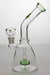 10 inches flat cylinder diffused bent neck bubbler- - One Wholesale