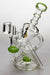 7.5" four water return tube recyler with banger-Green - One Wholesale