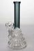 7" pattern glass bubbler with a diffuser-Black - One Wholesale