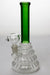 7" pattern glass bubbler with a diffuser-Green - One Wholesale