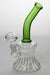 7" pattern glass bent neck bubbler with a diffuser-Green - One Wholesale