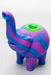 4.5" Genie elephant Silicone hand pipe with glass bowl-BL-PK - One Wholesale