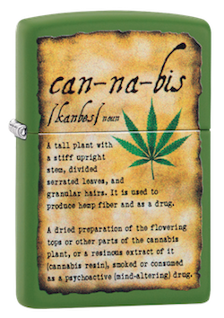 Zippo 49119 Cannabis Design Zippo Lighter ONE