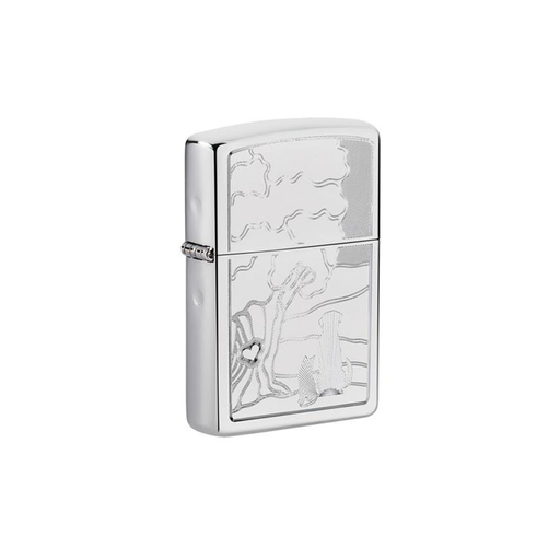 Zippo 49258 Pet and Tree Design Zippo Lighter ONE