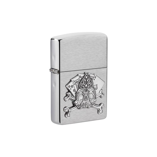 Zippo 49293 Card Skull Emblem Design Zippo Lighter ONE
