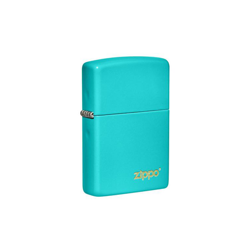 Zippo 49454ZL Classic Flat Turquoise Zippo Logo Zippo Lighter ONE